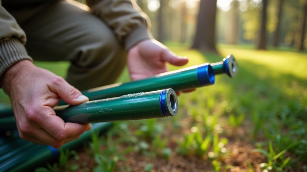 assemble tent pole structure