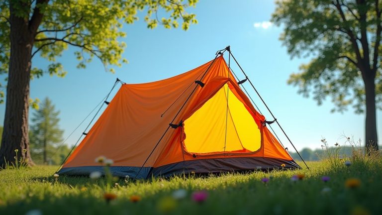 assemble tent using poles