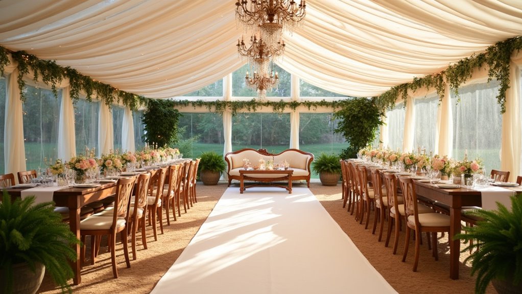 beautiful wedding tent layout