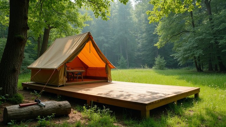 building a tent platform