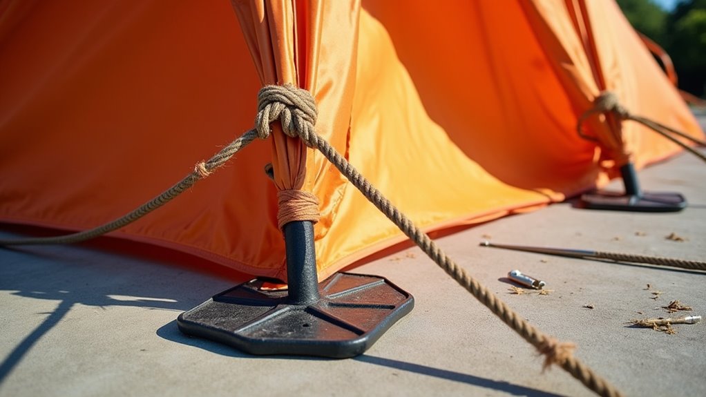 canopy tent anchoring techniques