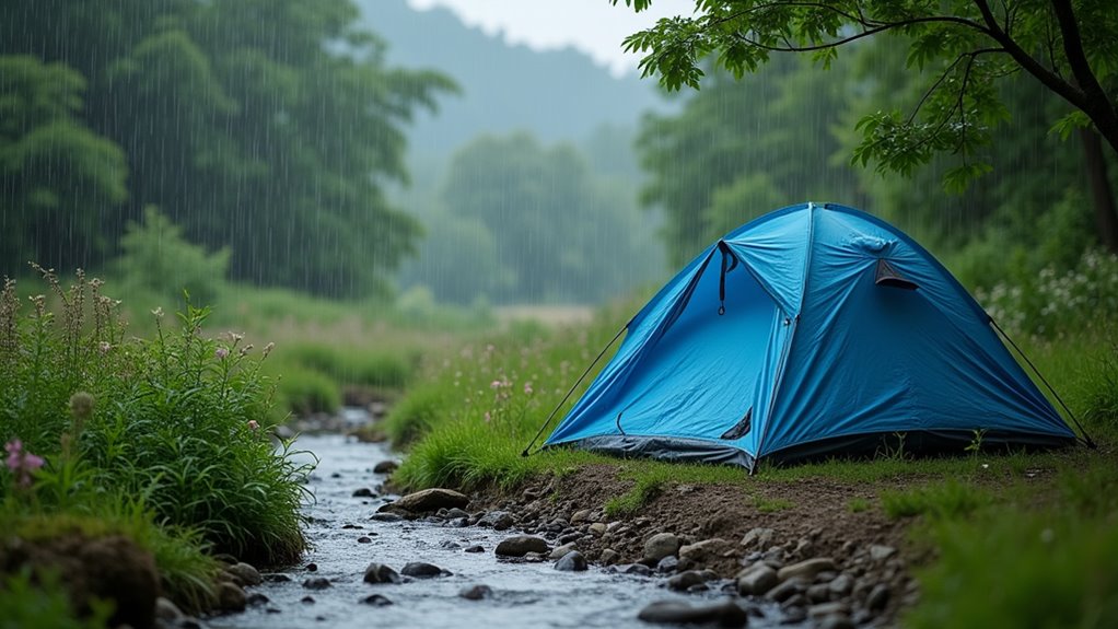 choose a dry campsite