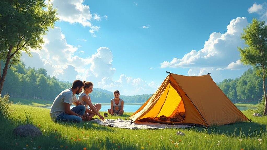 choose flat dry ground