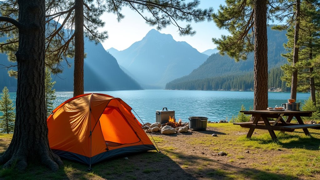 choose safe dry campsite