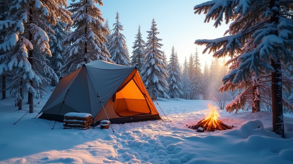 choose safe winter campsite