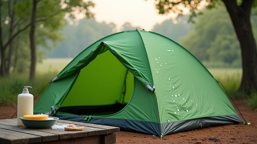 clean and maintain tent