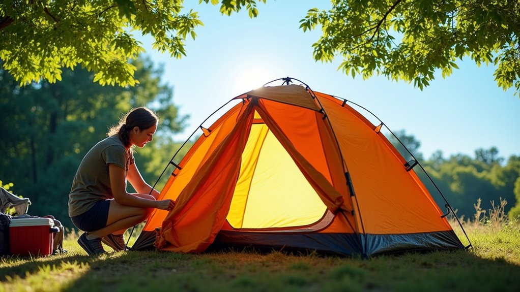 clean dry pack tent