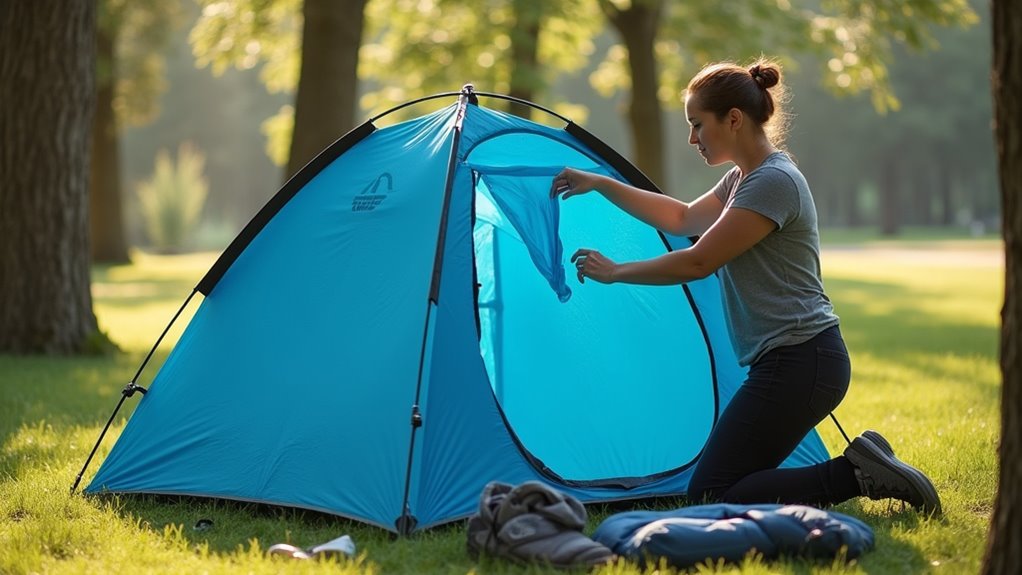 compact tent folding technique