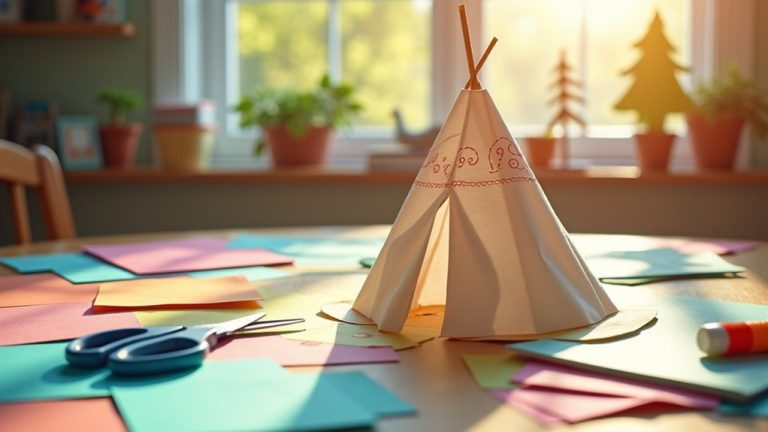 constructing a paper tent