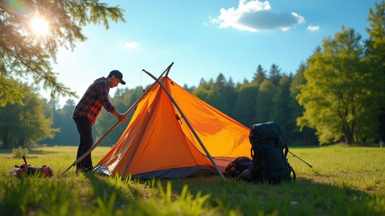 constructing a tent structure