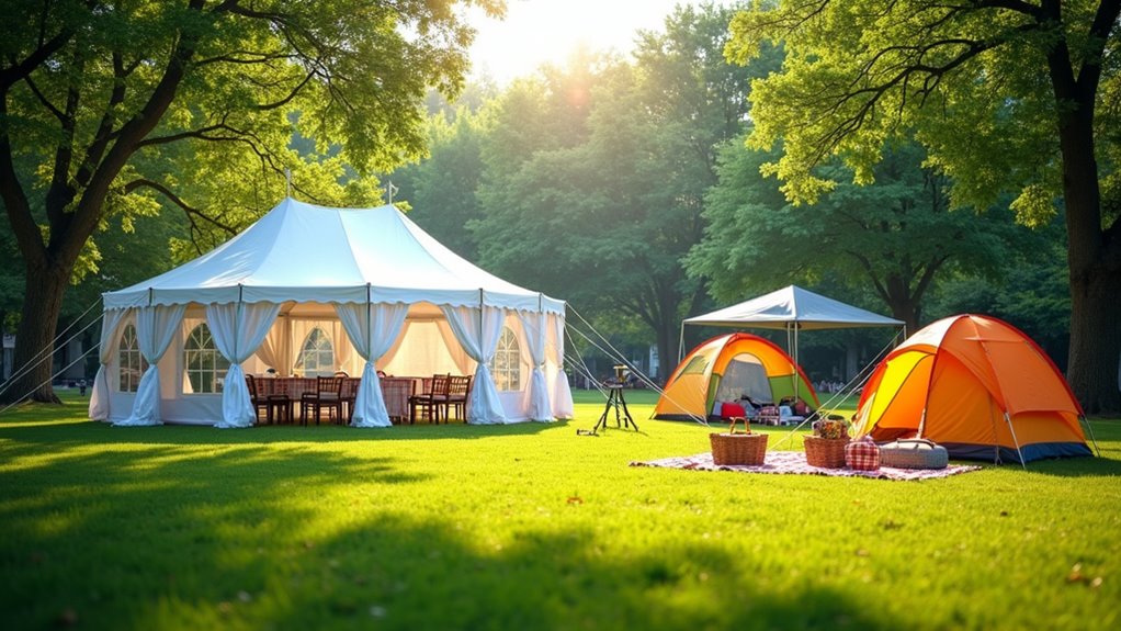 diverse tent rental options