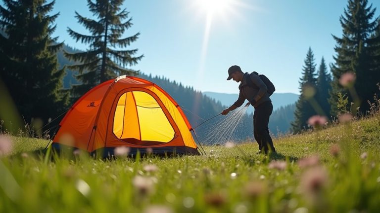 drying a wet tent