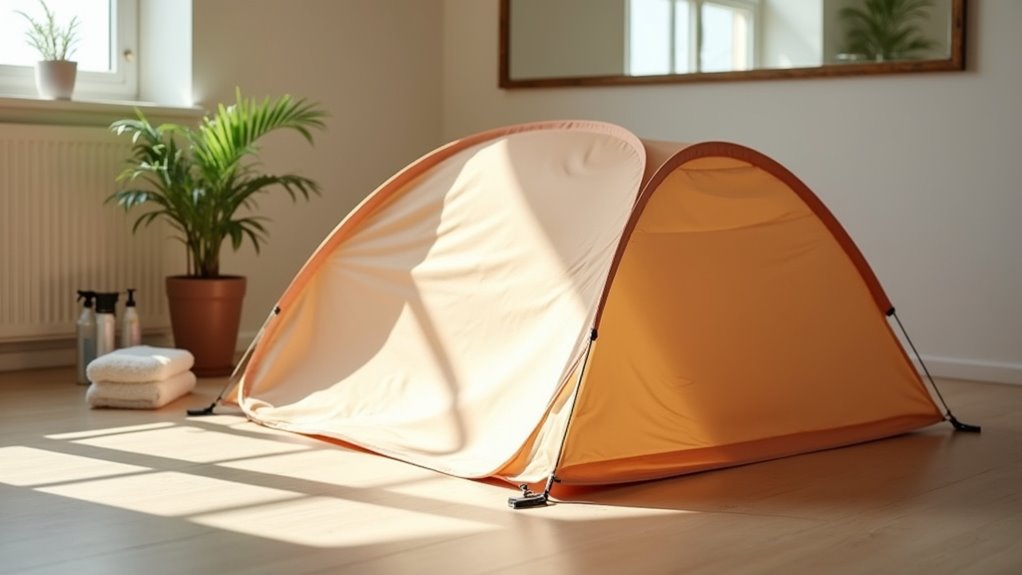 efficient spray tan tent folding