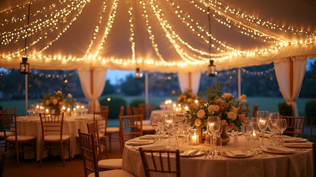 elegant tent lighting options