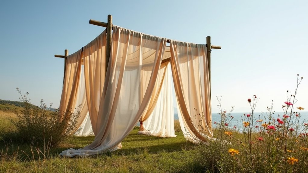 elegant tent pole draping