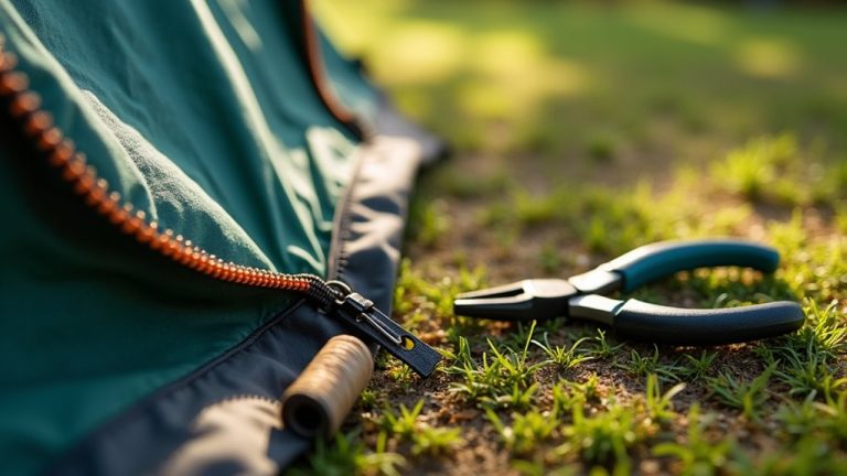 fixing a tent zipper