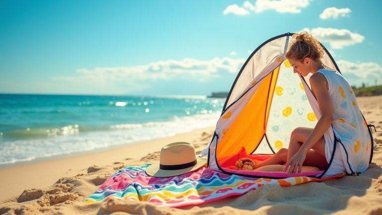 folding a beach tent
