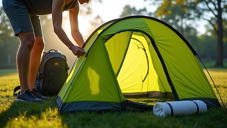 folding a shower tent