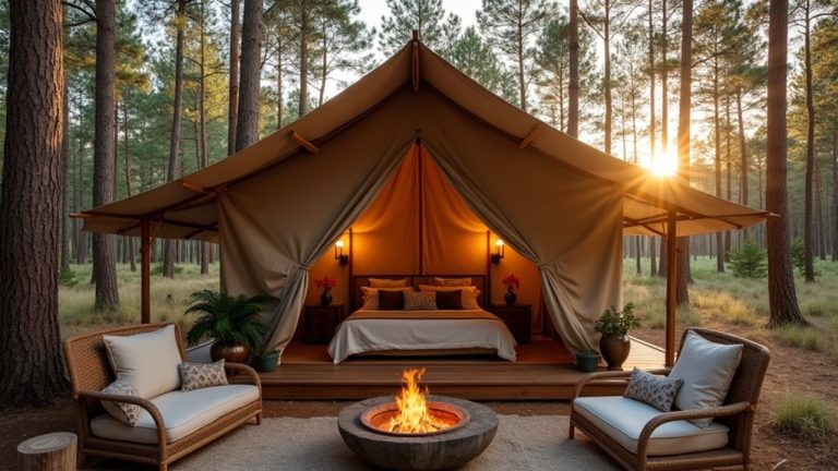 luxury camping experience outdoors