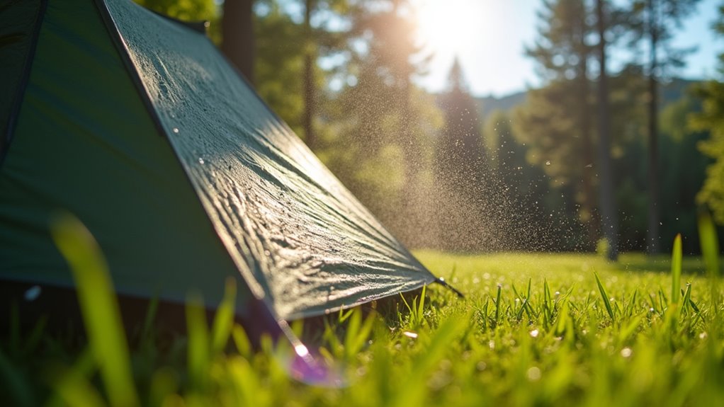 moisture removal for tents