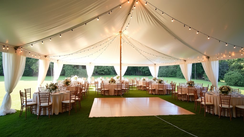 optimal tent size 100 guests