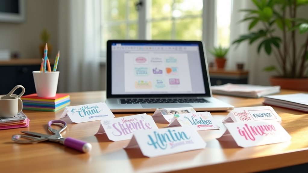 personalized name tents creation