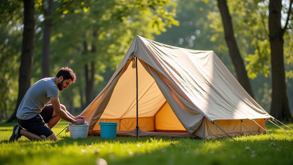 prepare tent for waterproofing
