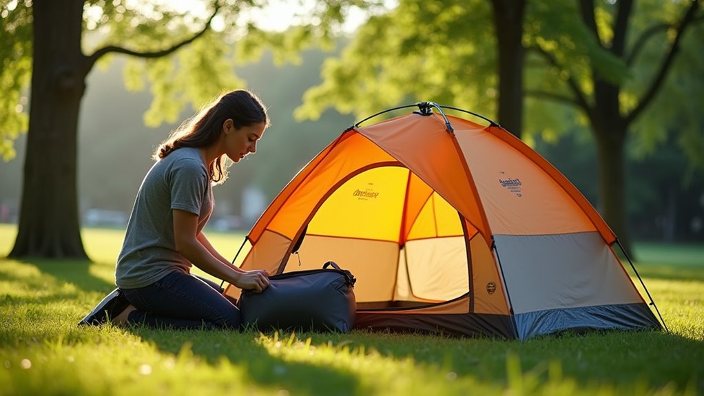 proper tent folding storage