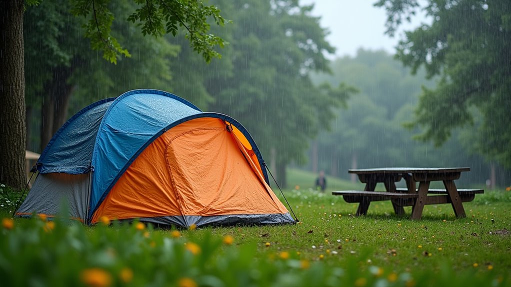 rain fly enhances camping experience