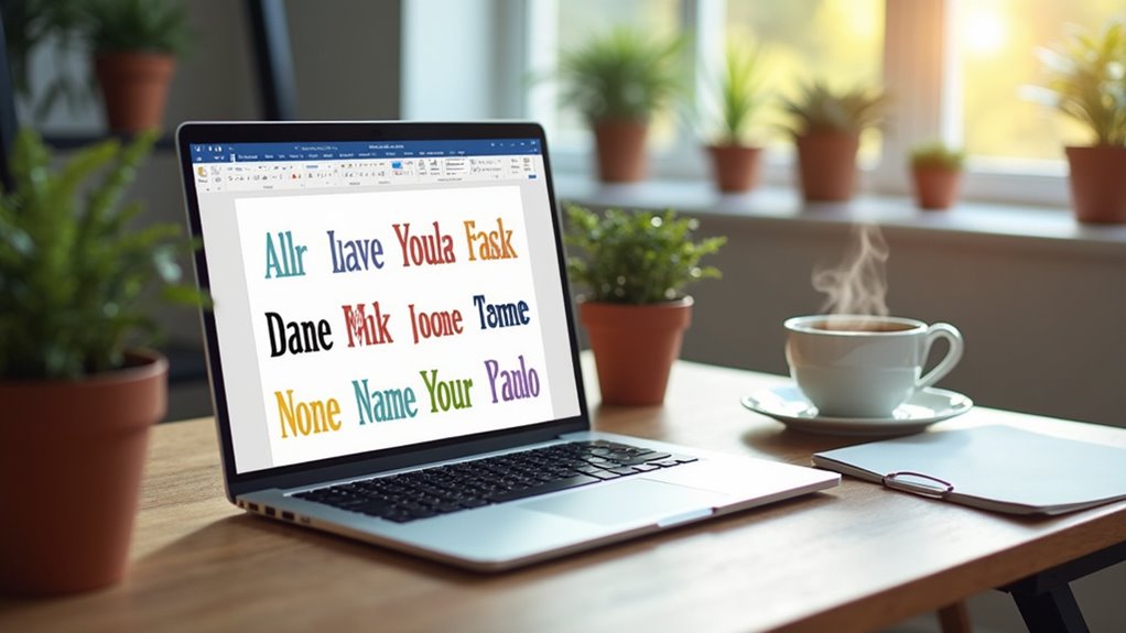 readable and aesthetic name tents