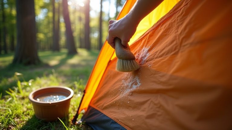 remove mildew from tent