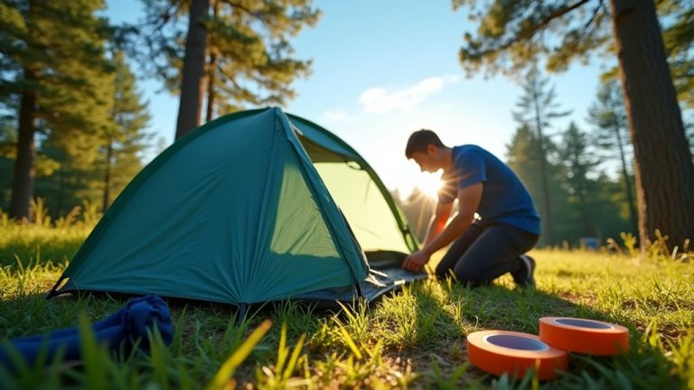 repairing damaged tent fabric