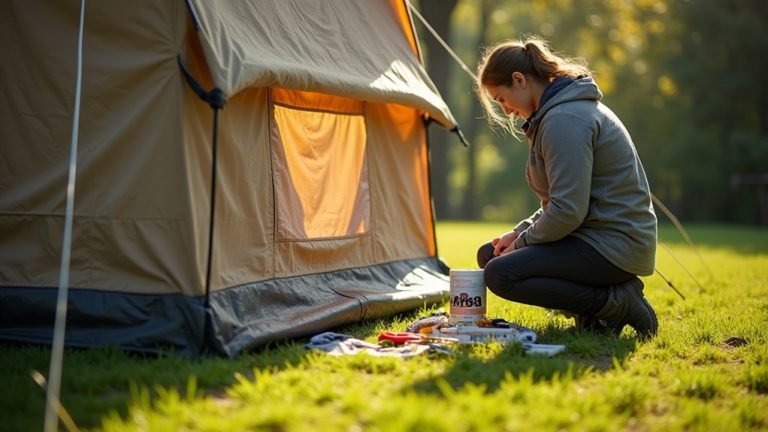 repairing tent trailer canvas
