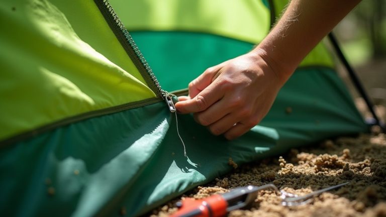 repairing tent zipper issues