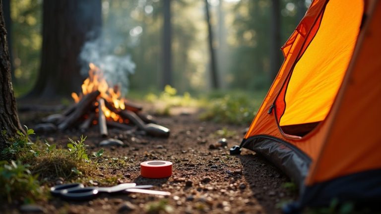 repairing torn tent fabric