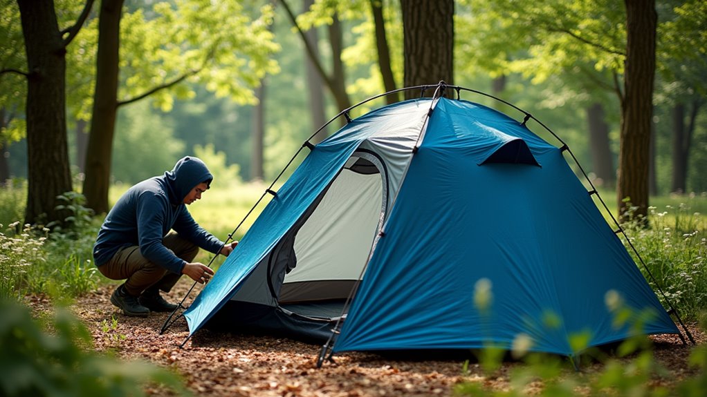 secure rain fly installation