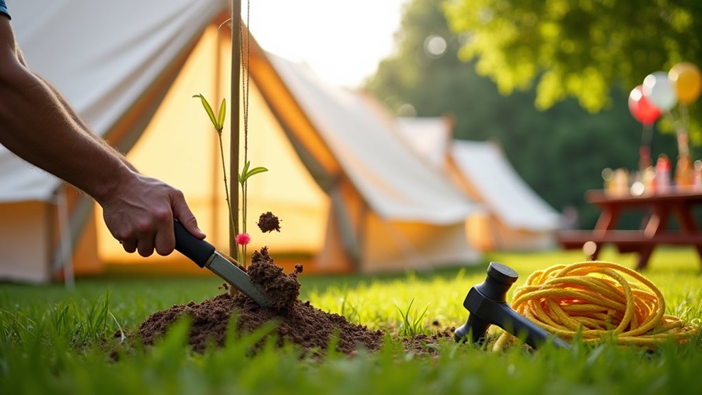 secure tent against weather