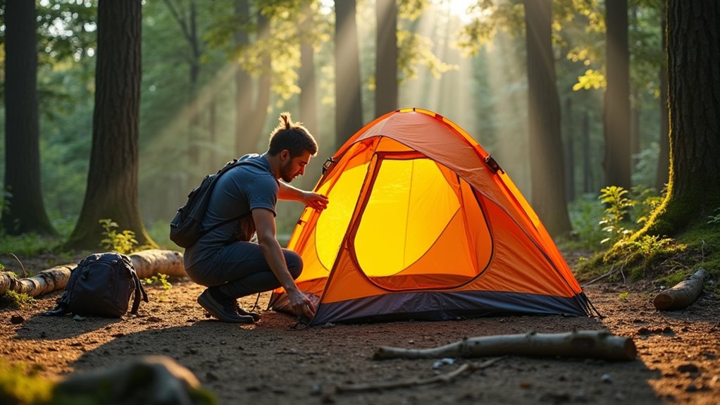 secure tent frame stability