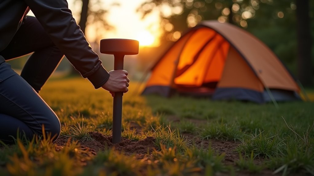 secure tent pegs properly