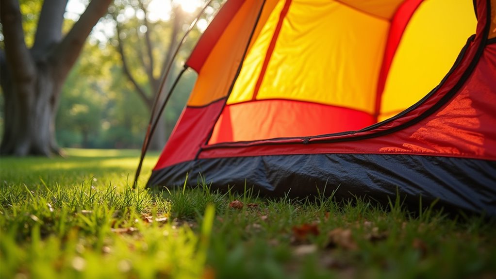 secure tent poles properly
