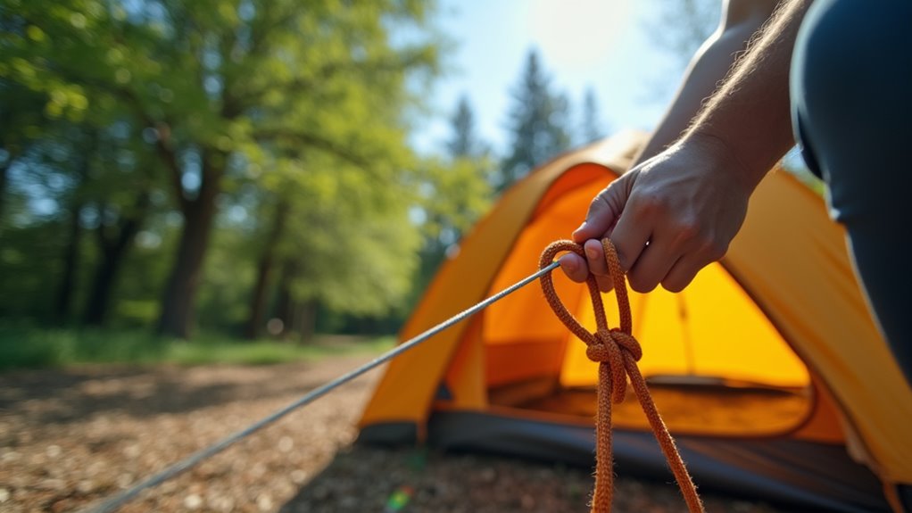 secure tent with proper tension