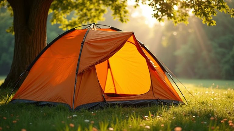 secure tent with tie downs