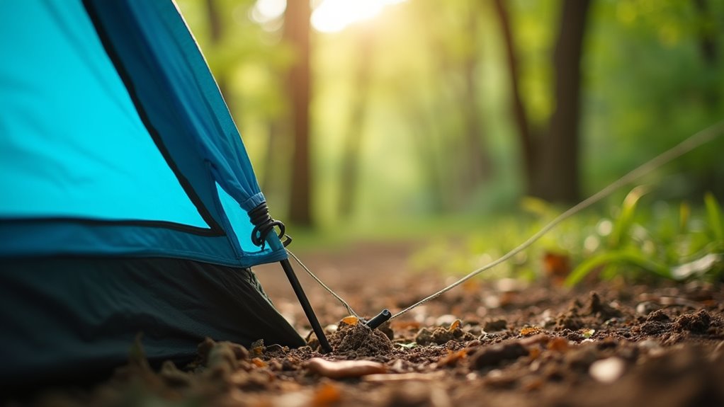 securing tent guy lines