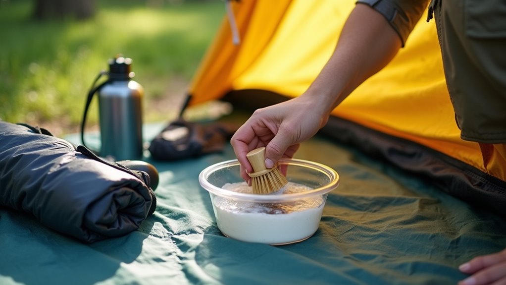 stain removal tent care