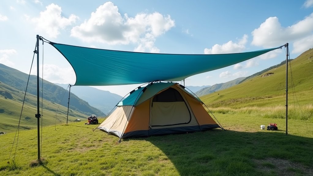 tarp camping support techniques