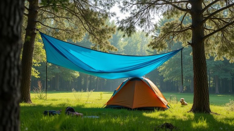 tarp installation for tent