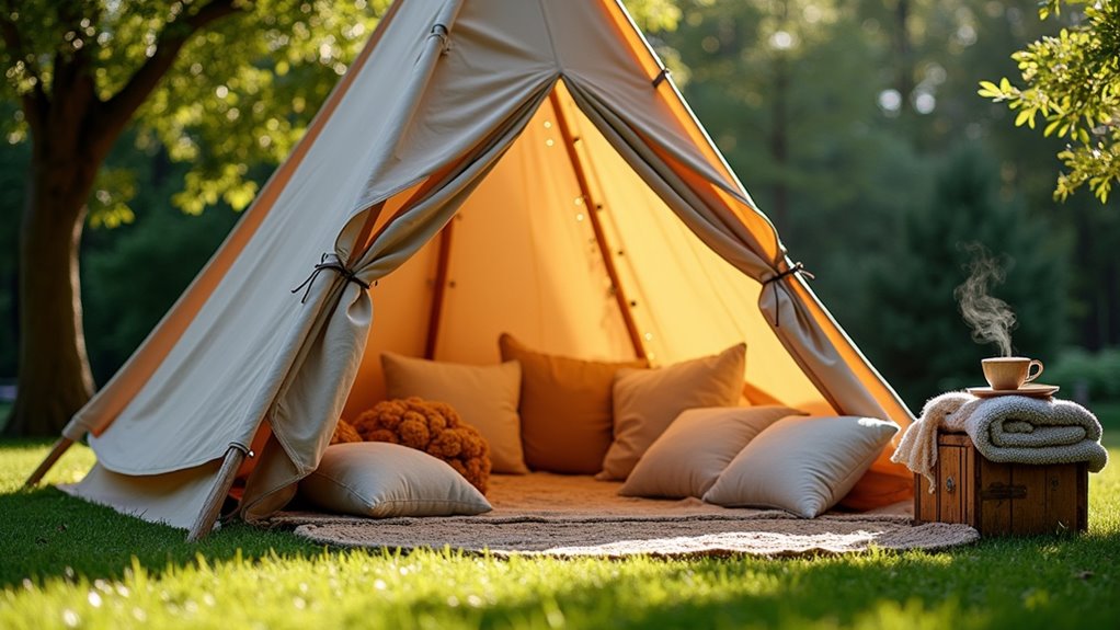 teepee tent comfort upgrades