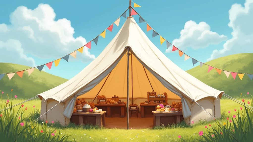 temporary outdoor baking shelter