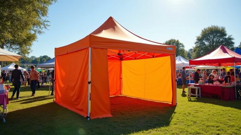 tent banner size recommendation