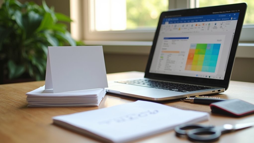 tent card document setup